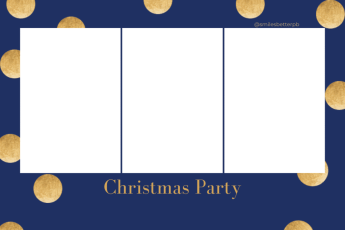 Blue and Gold Dot Christmas Party