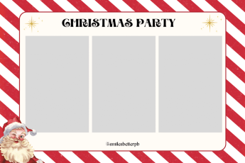 Red and White Striped Santa Christmas Party