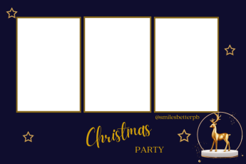 Navy with Gold Reindeer Christmas Party
