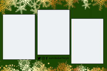 Green with Gold snowflakes
