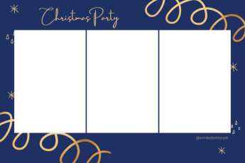 Blue and Gold Christmas Party