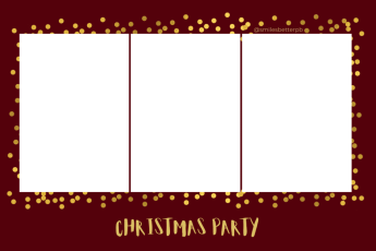 Burgundy and Gold Christmas Confetti