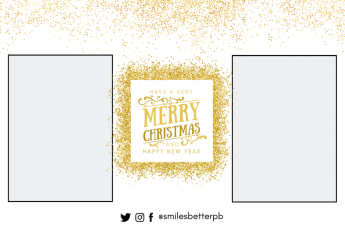 Gold Glitter White Christmas