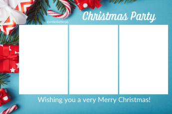 Blue Christmas Party Mirror