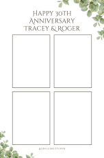 Happy 30th Anniversary Tracey & Roger 23 Aug 2025