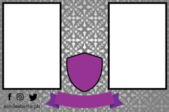 Purple badge and scroll