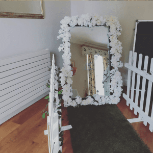 White English Garden Magic Mirror