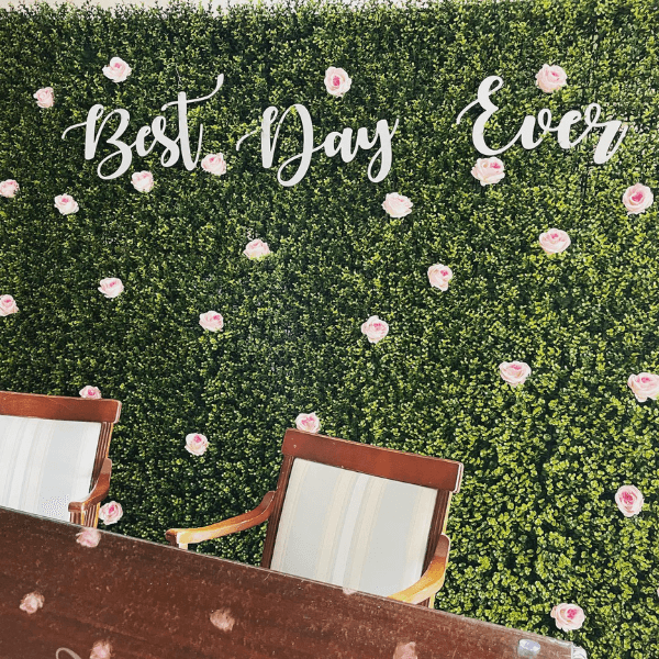 Hedgewall Backdrop Sign