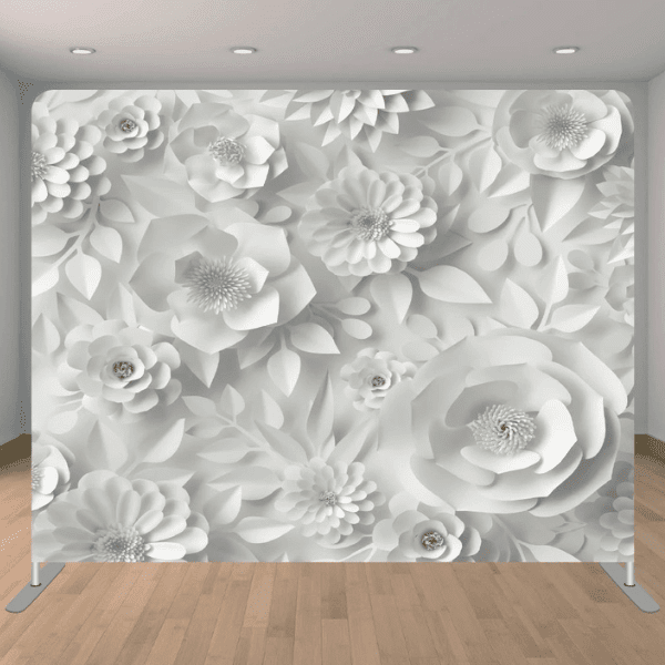 White Paper Flowers Back drop