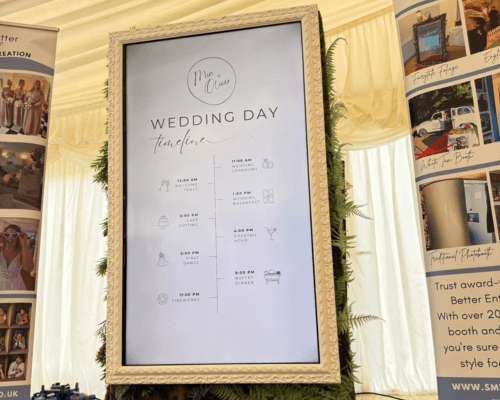 Digital Wedding Timeline Sign