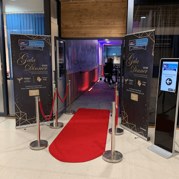 VIP entrance at awards dinner, creating a glamorous and welcoming experience for guests