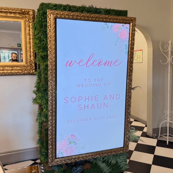 Digital Welcome Screen for events