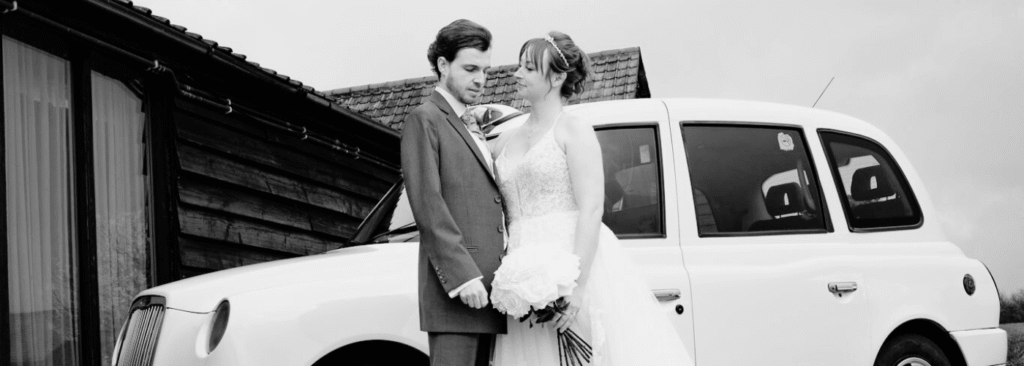 White Taxi Photo Booth for Weddings and Events