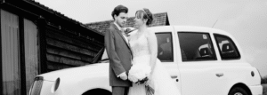 White Taxi Photo Booth for Weddings and Events